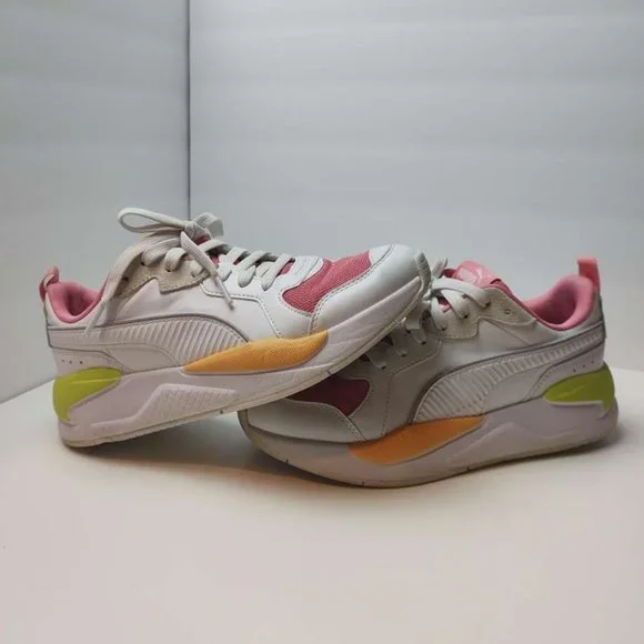 PUMA X-Ray Game Womens Size 8.5 White Bubblegum Sneakers Shoes 374242 03 - Picture 2 of 8